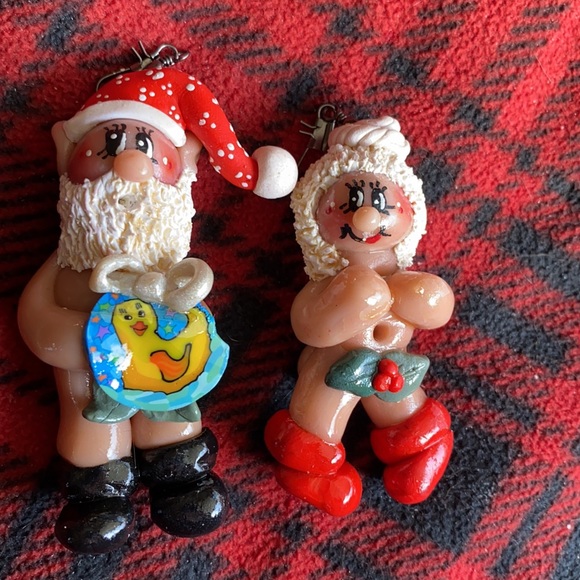 Handcrafted; Naked Santa & Mrs Claus; Ornaments - Picture 7 of 7